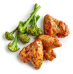 Image showing roasted spicy chicken wings