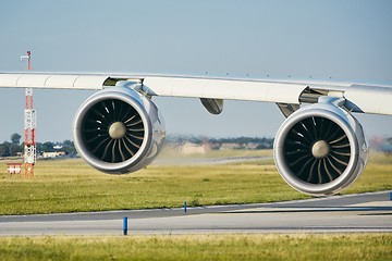 Image showing Engines of the airplane