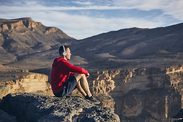 Image showing Relaxation in mountains