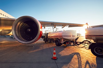 Image showing Refueling of the airplane