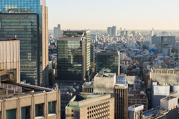 Image showing skyscrapers or office buildings in tokyo city
