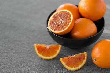 Image showing close up of fresh juicy blood oranges