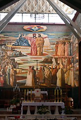 Image showing The altar in the Basilica of the Annunciation