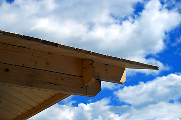 Image showing Incomplete Chalet Roof