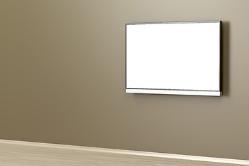 Image showing Tv with empty screen in the room