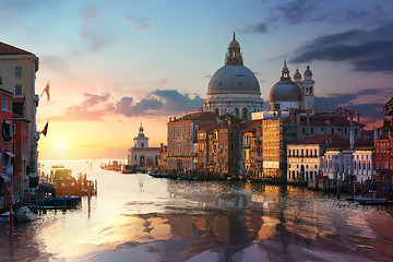 Image showing Venetian basilica at sunrise