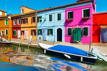 Image showing Colorful street on Burano