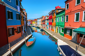 Image showing Bright Burano cityscape