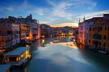 Image showing Vaporetto stop in Venice