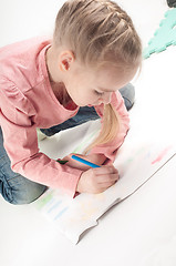 Image showing Drawing little girl