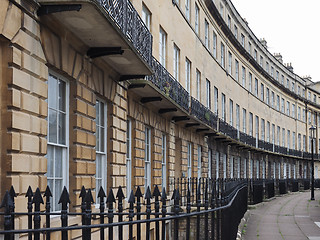 Image showing Norfolk Crescent row of terraced houses in Bath