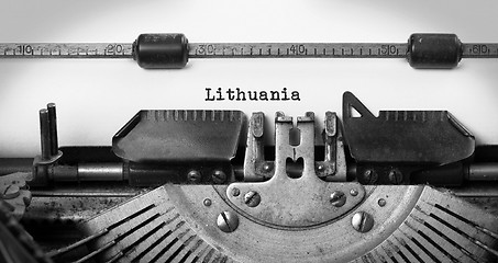 Image showing Old typewriter - Lithuania