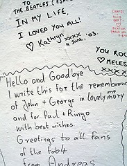 Image showing Abbey Road Beatles Grafitti