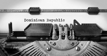 Image showing Old typewriter - Dominican Republic