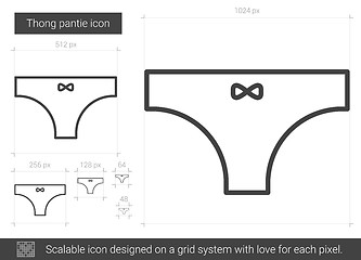 Image showing Thong pantie line icon.