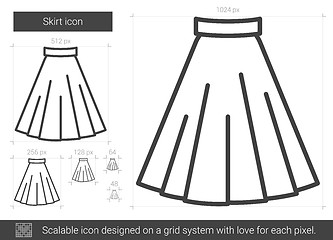 Image showing Skirt line icon.