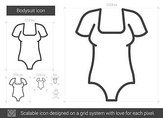 Image showing Bodysuit line icon.