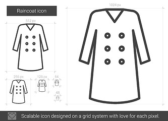 Image showing Raincoat line icon.