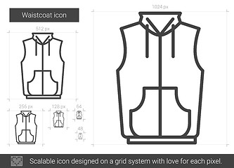 Image showing Waistcoat line icon.