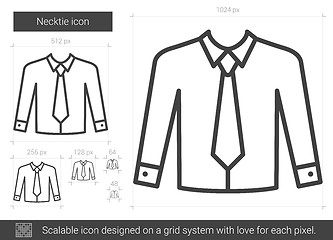 Image showing Necktie line icon.