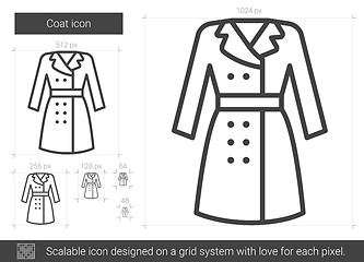 Image showing Coat line icon.