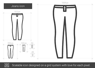 Image showing Jeans line icon.