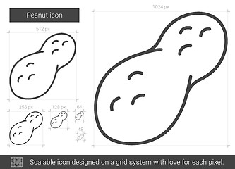 Image showing Peanut line icon.