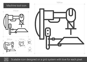 Image showing Machine tool line icon.