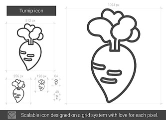 Image showing Turnip line icon.