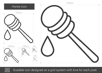 Image showing Honey line icon.