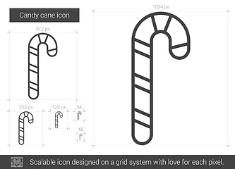 Image showing Candy cane line icon.