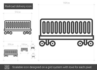 Image showing Railroad delivery line icon.