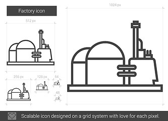 Image showing Factory line icon.