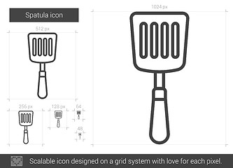 Image showing Spatula line icon.