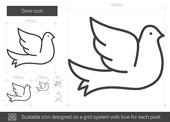 Image showing Dove line icon.