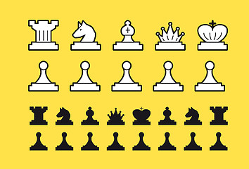 Image showing Chess set vector illustration on white background