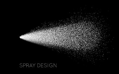 Image showing Spray with particles on a black. Vector illustration