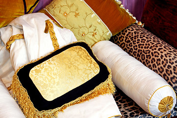 Image showing Golden pillows