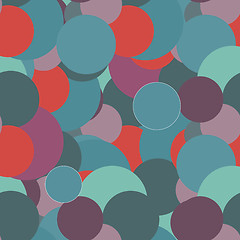 Image showing Dark abstract seamless background with colored rounds