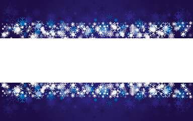 Image showing Background with blue snowflakes