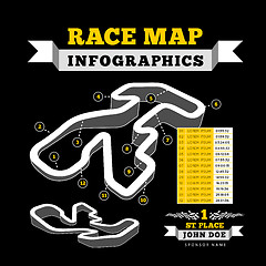 Image showing Driving racing circuit vector illustration on black