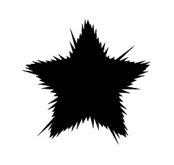 Image showing Exploding star Vector illustration with divergent rays on a white background.