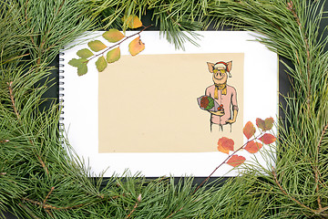 Image showing New Year Greeting Card with Pig