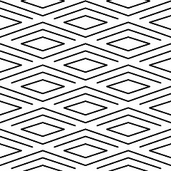 Image showing Vector geometric pattern in black and white style on a white background.