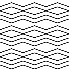 Image showing Vector geometric pattern in black and white style on a white background.