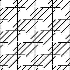 Image showing Vector geometric pattern in black and white style on a white background.