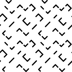 Image showing Vector geometric pattern in black and white style on a white background.