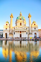 Image showing St. Charles\'s Church (Karlskirche) in Vienna, Austria