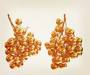 Image showing Gold Grapes. 3d illustration. Vintage style