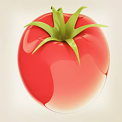 Image showing tomato. 3d illustration. Vintage style